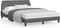 vidaXL - Bedframe - zonder - matras - stof - donkergrijs - 140x190 - cm