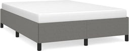 vidaXL - Bedframe - zonder - matras - stof - donkergrijs - 140x200 - cm