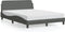 vidaXL - Bedframe - zonder - matras - stof - donkergrijs - 140x200 - cm