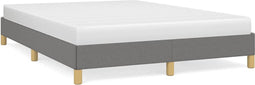 vidaXL - Bedframe - zonder - matras - stof - donkergrijs - 140x200 - cm