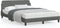 vidaXL - Bedframe - zonder - matras - stof - donkergrijs - 140x200 - cm
