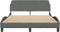 vidaXL - Bedframe - zonder - matras - stof - donkergrijs - 140x200 - cm