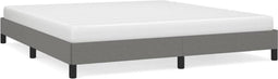 vidaXL - Bedframe - zonder - matras - stof - donkergrijs - 160x200 - cm