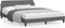 vidaXL - Bedframe - zonder - matras - stof - donkergrijs - 160x200 - cm