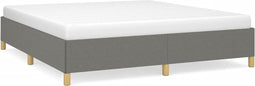 vidaXL - Bedframe - zonder - matras - stof - donkergrijs - 180x200 - cm