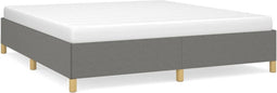 vidaXL - Bedframe - zonder - matras - stof - donkergrijs - 180x200 - cm