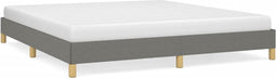 vidaXL - Bedframe - zonder - matras - stof - donkergrijs - 180x200 - cm
