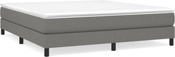 vidaXL - Bedframe - zonder - matras - stof - donkergrijs - 180x200 - cm