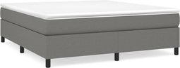 vidaXL - Bedframe - zonder - matras - stof - donkergrijs - 180x200 - cm