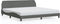 vidaXL - Bedframe - zonder - matras - stof - donkergrijs - 200x200 - cm