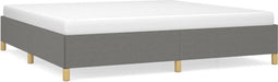 vidaXL - Bedframe - zonder - matras - stof - donkergrijs - 200x200 - cm