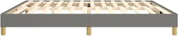 vidaXL - Bedframe - zonder - matras - stof - donkergrijs - 200x200 - cm