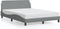 vidaXL - Bedframe - zonder - matras - stof - lichtgrijs - 140x190 - cm