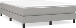 vidaXL - Bedframe - zonder - matras - stof - lichtgrijs - 140x190 - cm