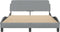 vidaXL - Bedframe - zonder - matras - stof - lichtgrijs - 140x190 - cm