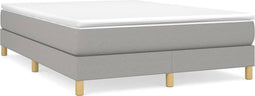 vidaXL - Bedframe - zonder - matras - stof - lichtgrijs - 140x200 - cm