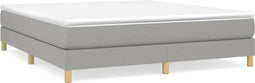 vidaXL - Bedframe - zonder - matras - stof - lichtgrijs - 160x200 - cm