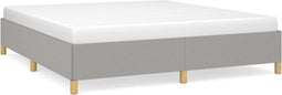 vidaXL - Bedframe - zonder - matras - stof - lichtgrijs - 160x200 - cm