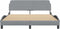 vidaXL - Bedframe - zonder - matras - stof - lichtgrijs - 160x200 - cm