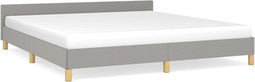 vidaXL - Bedframe - zonder - matras - stof - lichtgrijs - 180x200 - cm