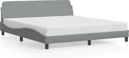 vidaXL - Bedframe - zonder - matras - stof - lichtgrijs - 180x200 - cm