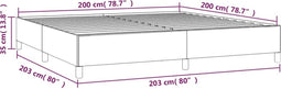 vidaXL - Bedframe - zonder - matras - stof - lichtgrijs - 200x200 - cm