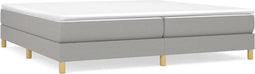 vidaXL - Bedframe - zonder - matras - stof - lichtgrijs - 200x200 - cm