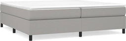 vidaXL - Bedframe - zonder - matras - stof - lichtgrijs - 200x200 - cm