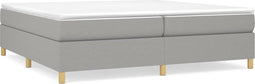 vidaXL - Bedframe - zonder - matras - stof - lichtgrijs - 200x200 - cm