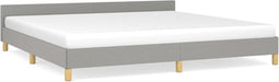 vidaXL - Bedframe - zonder - matras - stof - lichtgrijs - 200x200 - cm