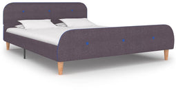 vidaXL - Bedframe - zonder - matras - stof - taupe - 135x190 - cm