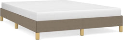 vidaXL - Bedframe - zonder - matras - stof - taupe - 140x190 - cm