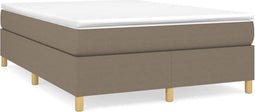 vidaXL - Bedframe - zonder - matras - stof - taupe - 140x190 - cm