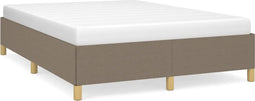 vidaXL - Bedframe - zonder - matras - stof - taupe - 140x190 - cm