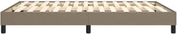 vidaXL - Bedframe - zonder - matras - stof - taupe - 140x200 - cm