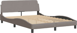 vidaXL - Bedframe - zonder - matras - stof - taupe - 140x200 - cm