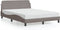 vidaXL - Bedframe - zonder - matras - stof - taupe - 140x200 - cm
