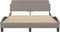 vidaXL - Bedframe - zonder - matras - stof - taupe - 140x200 - cm