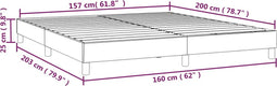vidaXL - Bedframe - zonder - matras - stof - taupe - 160x200 - cm