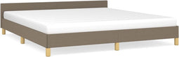 vidaXL - Bedframe - zonder - matras - stof - taupe - 160x200 - cm