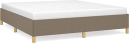 vidaXL - Bedframe - zonder - matras - stof - taupe - 180x200 - cm