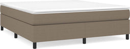 vidaXL - Bedframe - zonder - matras - stof - taupe - 180x200 - cm