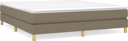 vidaXL - Bedframe - zonder - matras - stof - taupe - 180x200 - cm