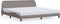 vidaXL - Bedframe - zonder - matras - stof - taupe - 200x200 - cm