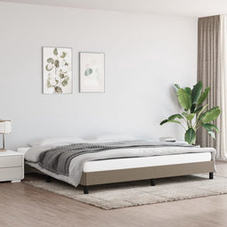 vidaXL - Bedframe - zonder - matras - stof - taupe - 200x200 - cm