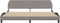 vidaXL - Bedframe - zonder - matras - stof - taupe - 200x200 - cm