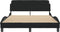 vidaXL - Bedframe - zonder - matras - stof - zwart - 140x190 - cm