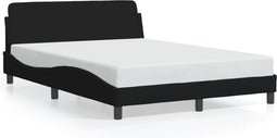 vidaXL - Bedframe - zonder - matras - stof - zwart - 140x200 - cm