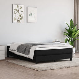 vidaXL - Bedframe - zonder - matras - stof - zwart - 140x200 - cm