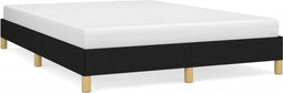 vidaXL - Bedframe - zonder - matras - stof - zwart - 140x200 - cm